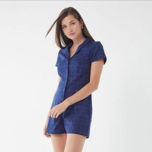 Urban Outfitters Navy Sonata Button-Down Romper